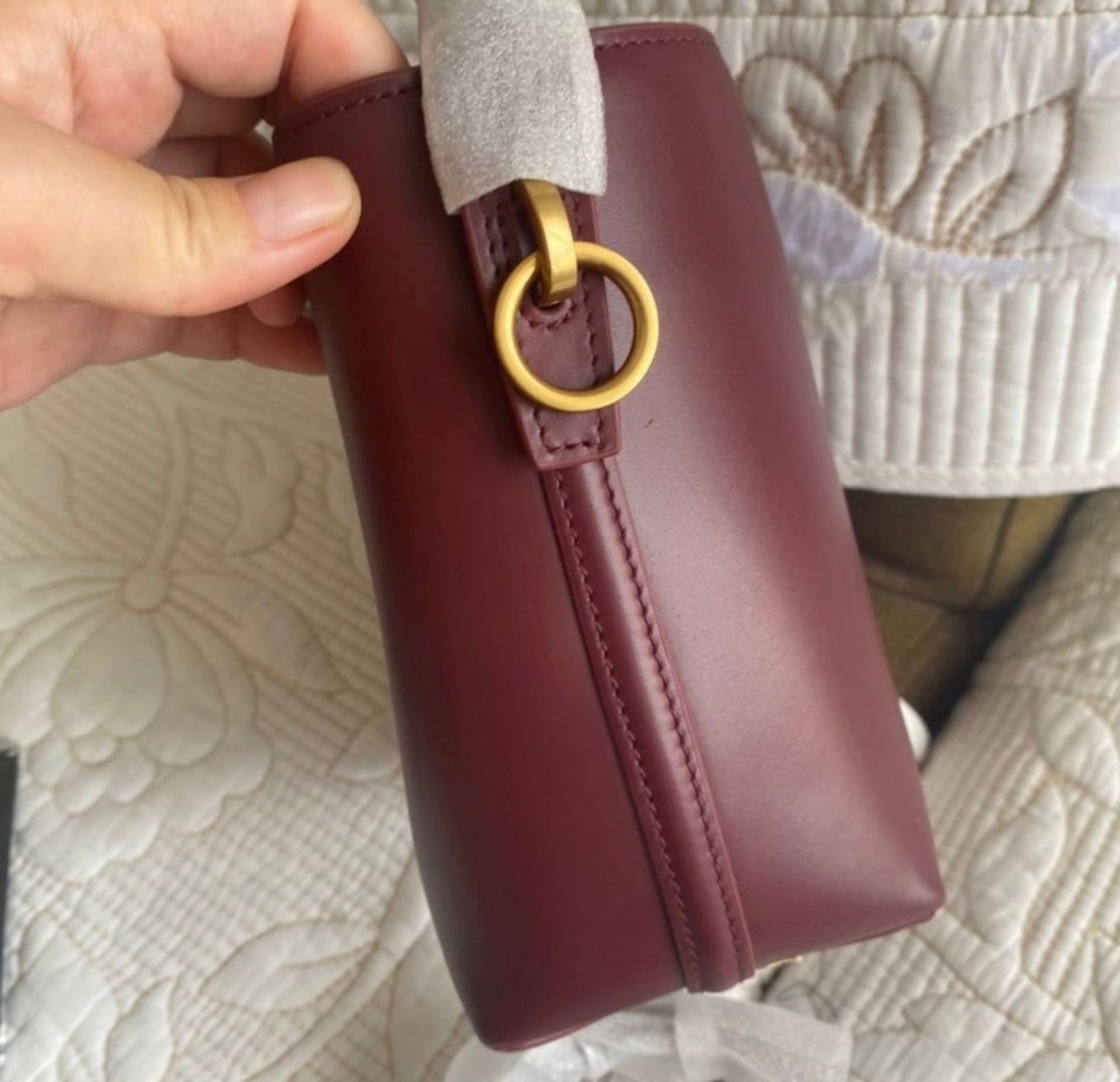 LE 37 LEATHER IN DARK BORDEAUX