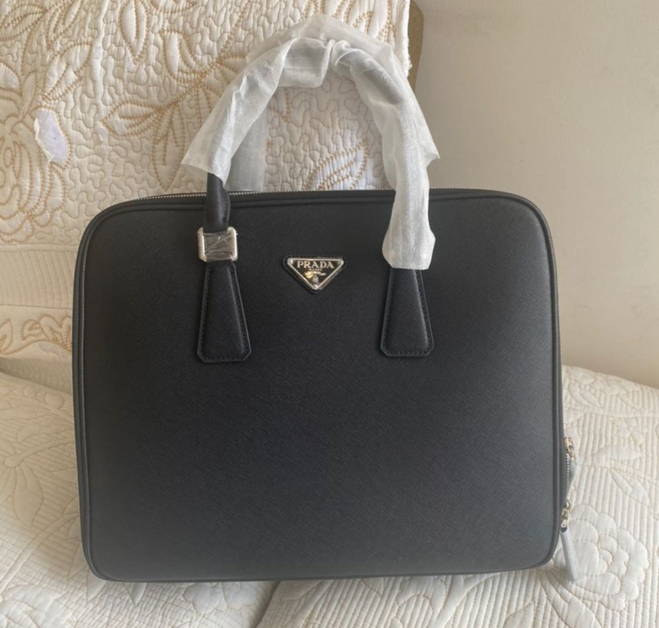 Saffiano Leather Work Bag