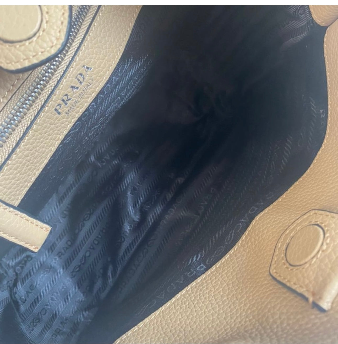 Beige Leather Mini Shoulder Bag