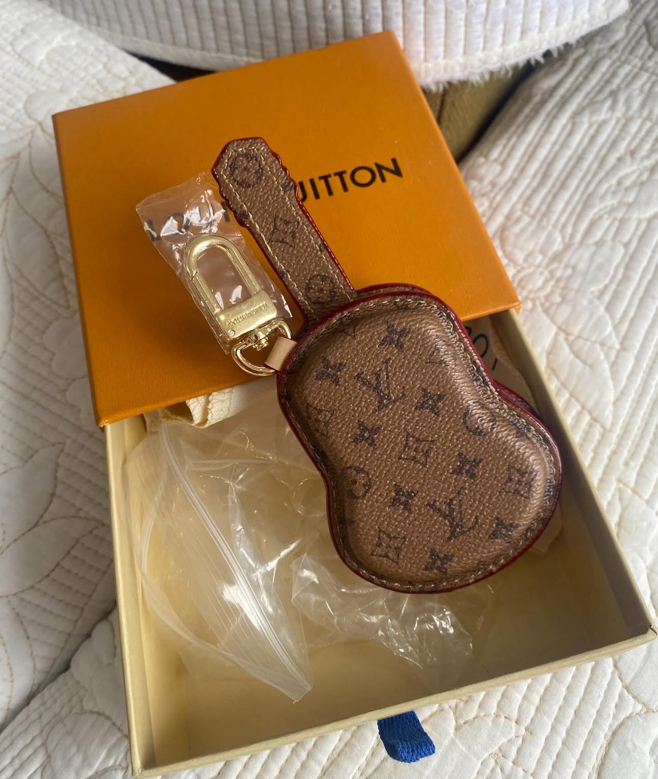 Monogram Guitar Pouch Bag Charm | LV