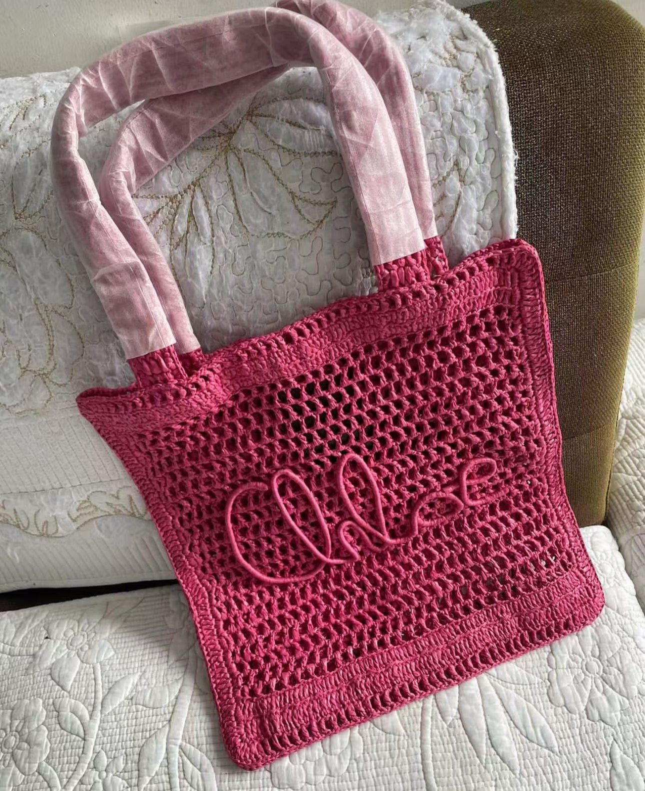 SUMMER BANANA TOTE BAG IN RAFFIA | 2 COLORS