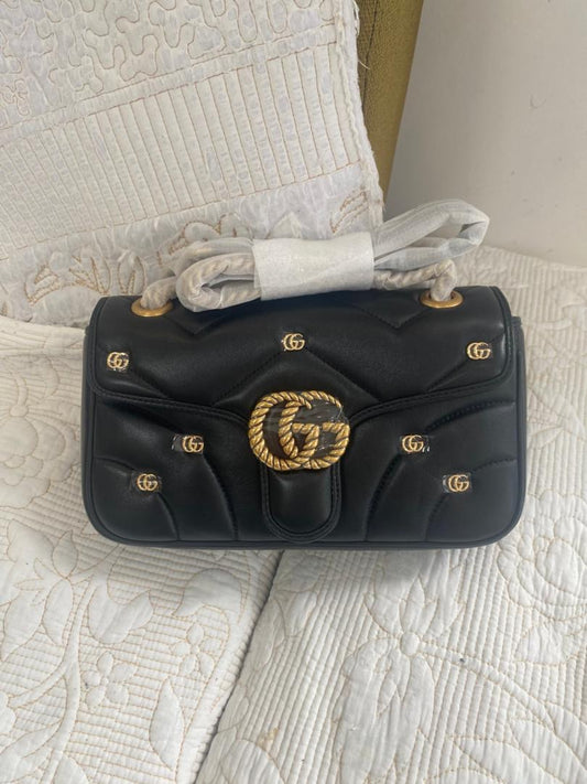 Black Studded Marmont Shoulder Bag