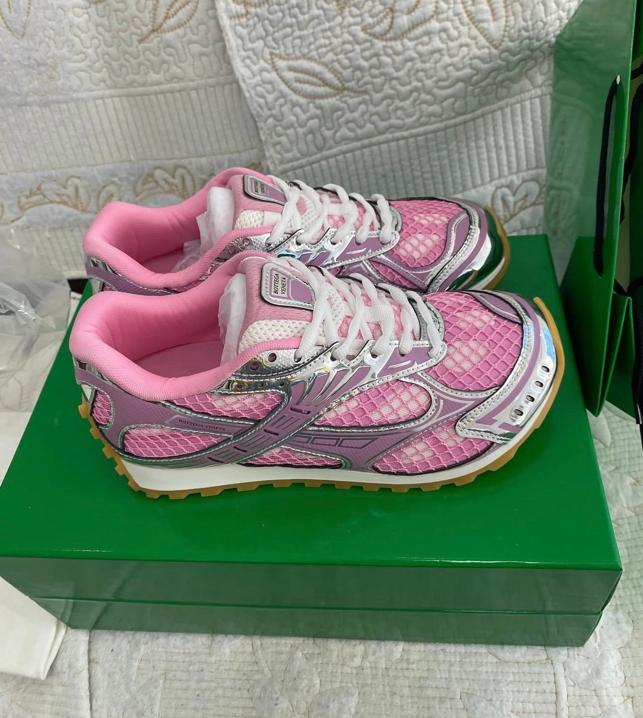 Bottega Orbit Low Top Sneaker (Unisex) Pink