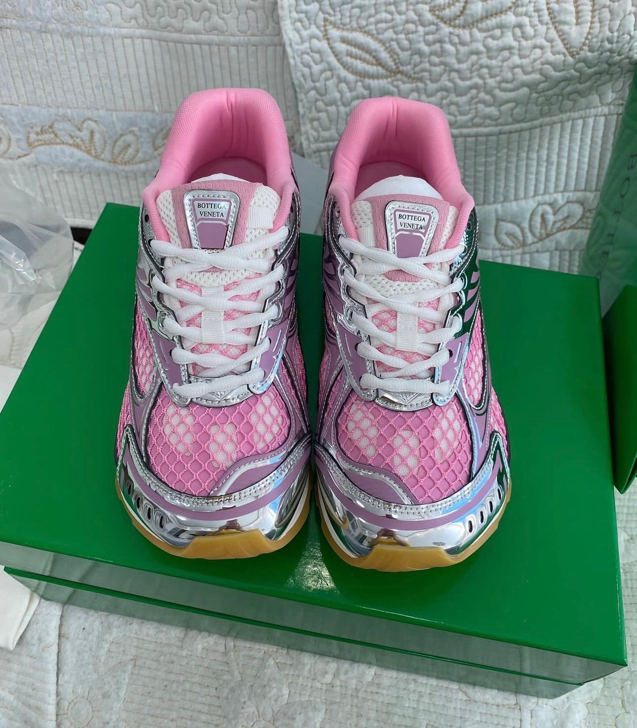 Bottega Orbit Low Top Sneaker (Unisex) Pink