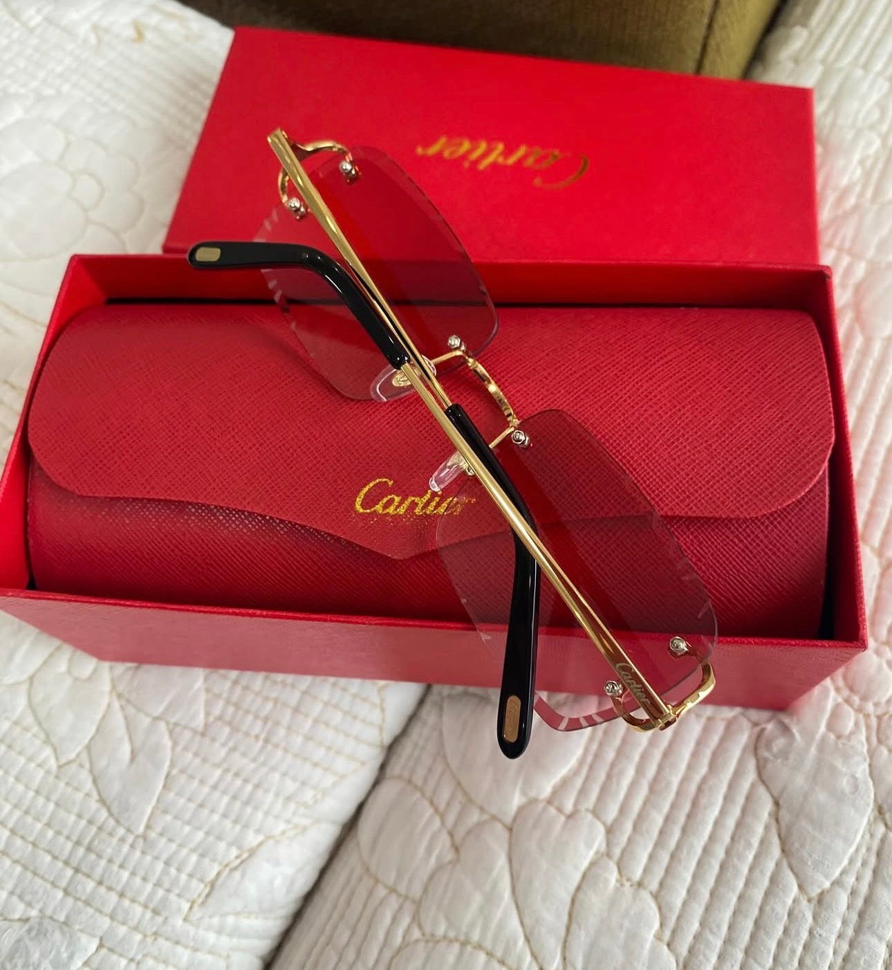 Cartier C-Décor Gold Wire Red Tint