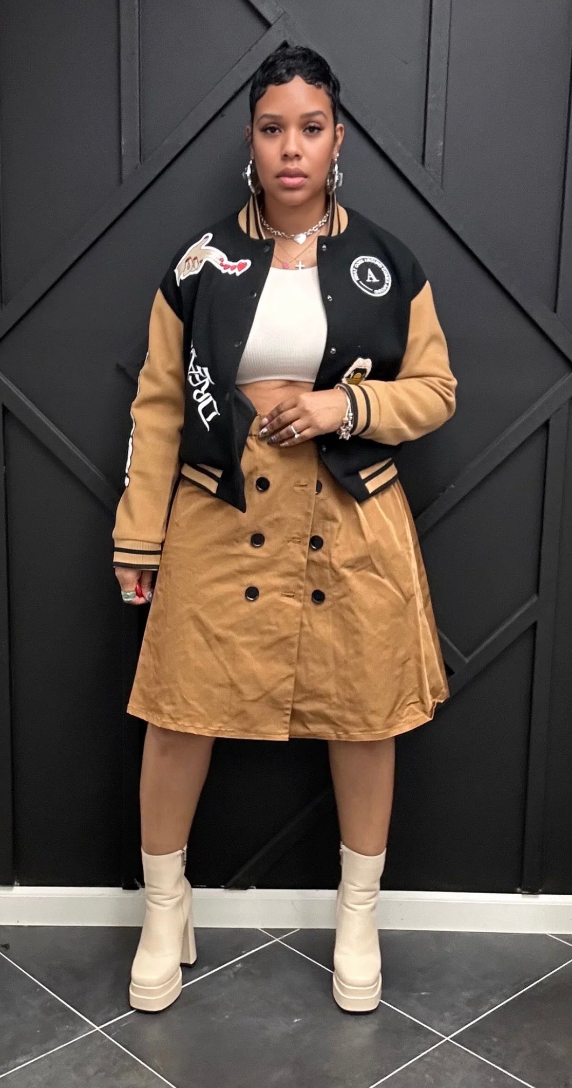 Black Queen | Letterman Coat-Dress