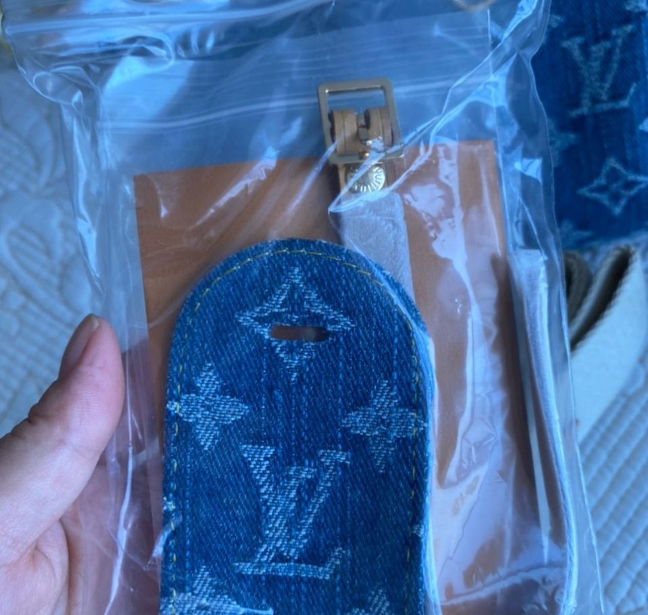 Monogram Denim Fanny Pack + Pillow Flat Comfort Mules