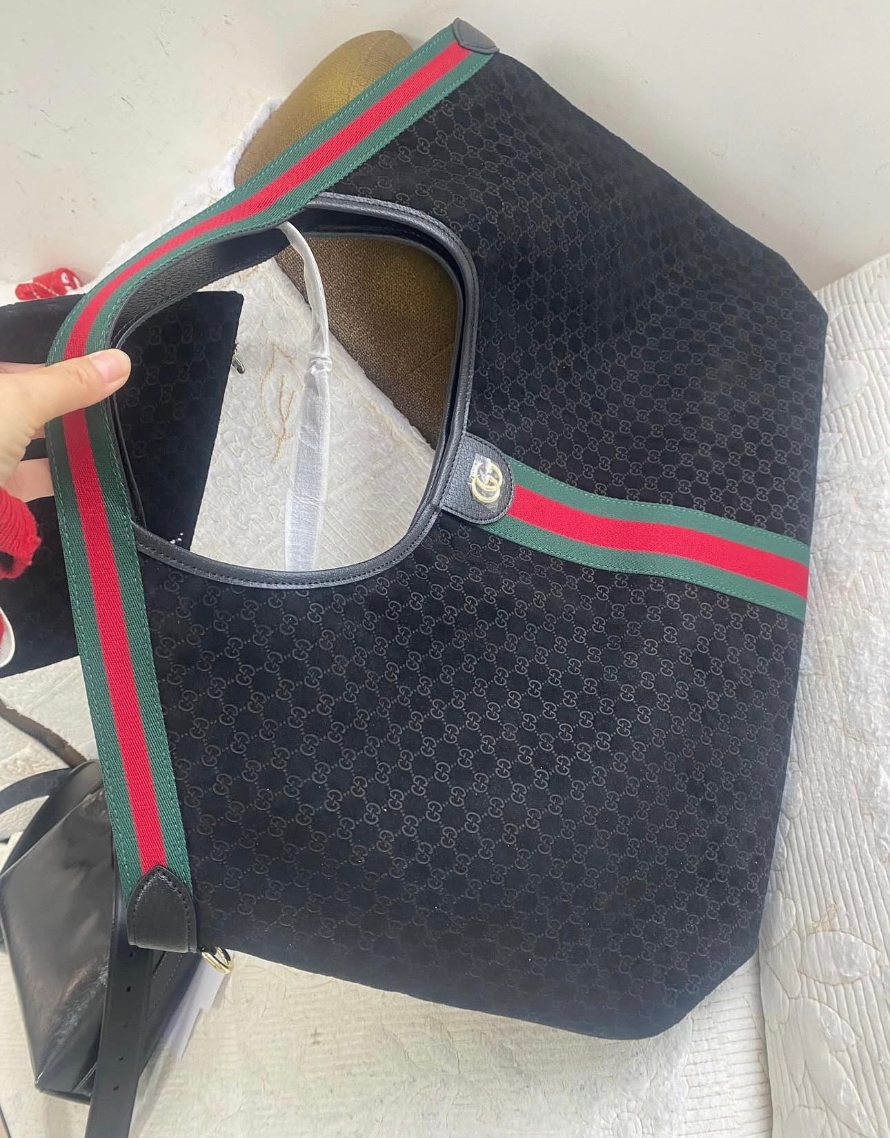 Large Giglio Tote bag | Black