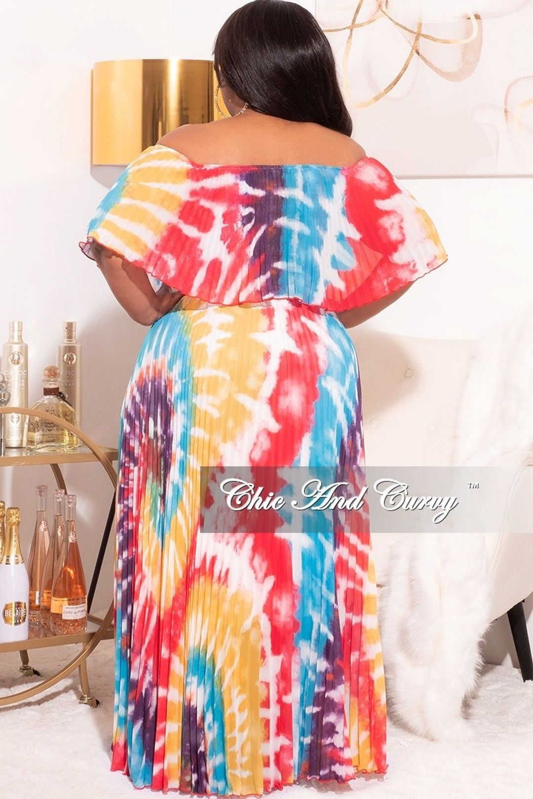 DYER NEED Off the Shoulder Pleated Maxi Dress | 2 COLORS