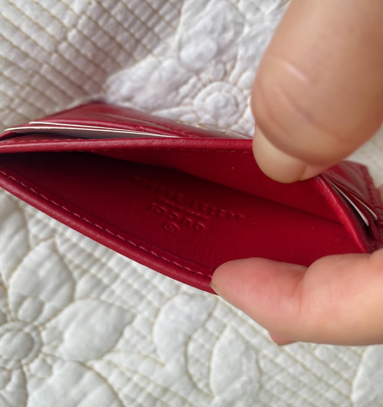 Red GG Marmont card case