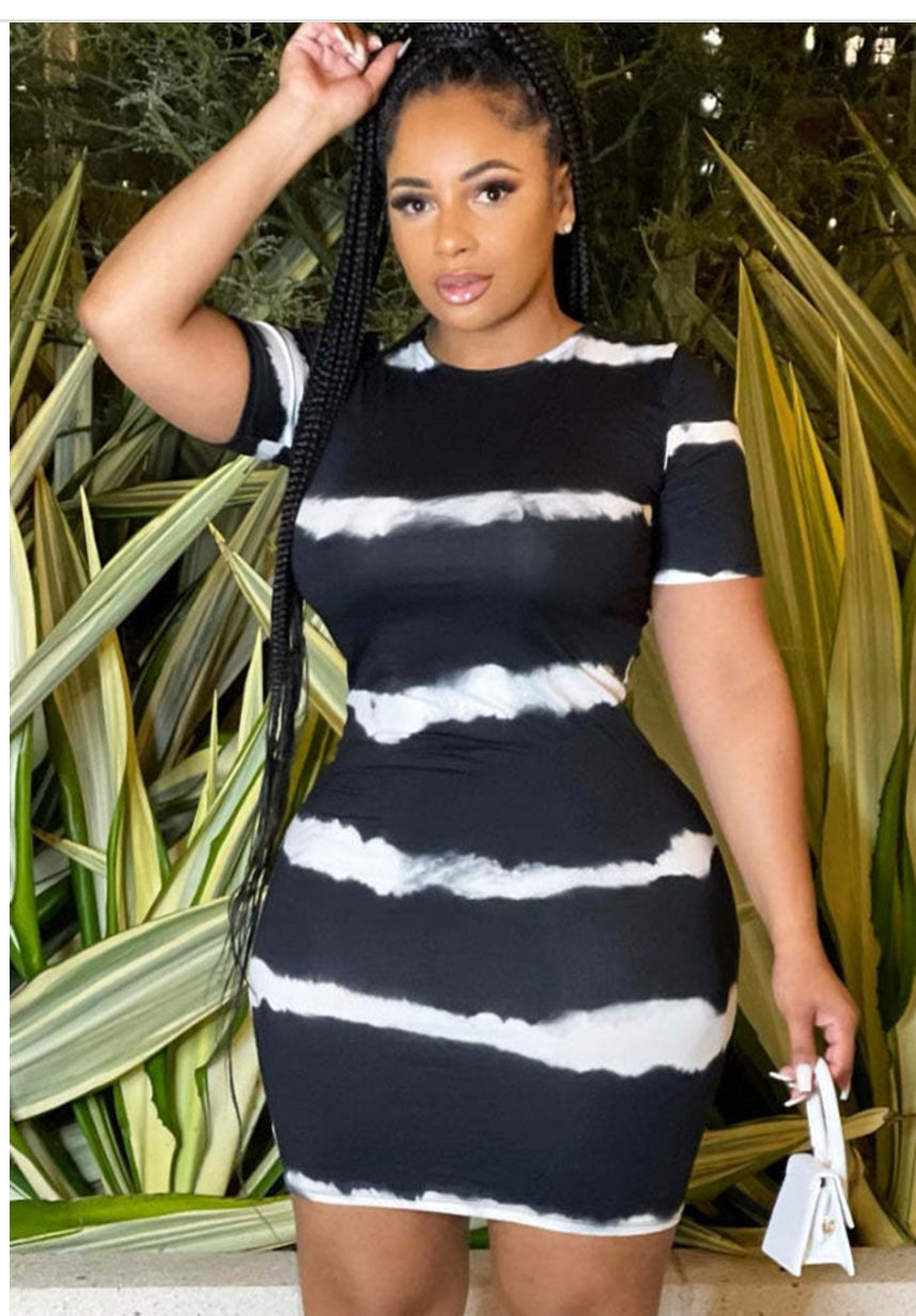 $20 DRESS| Can't Tie Me Down Dress | Stripe Printed | Small Med Large