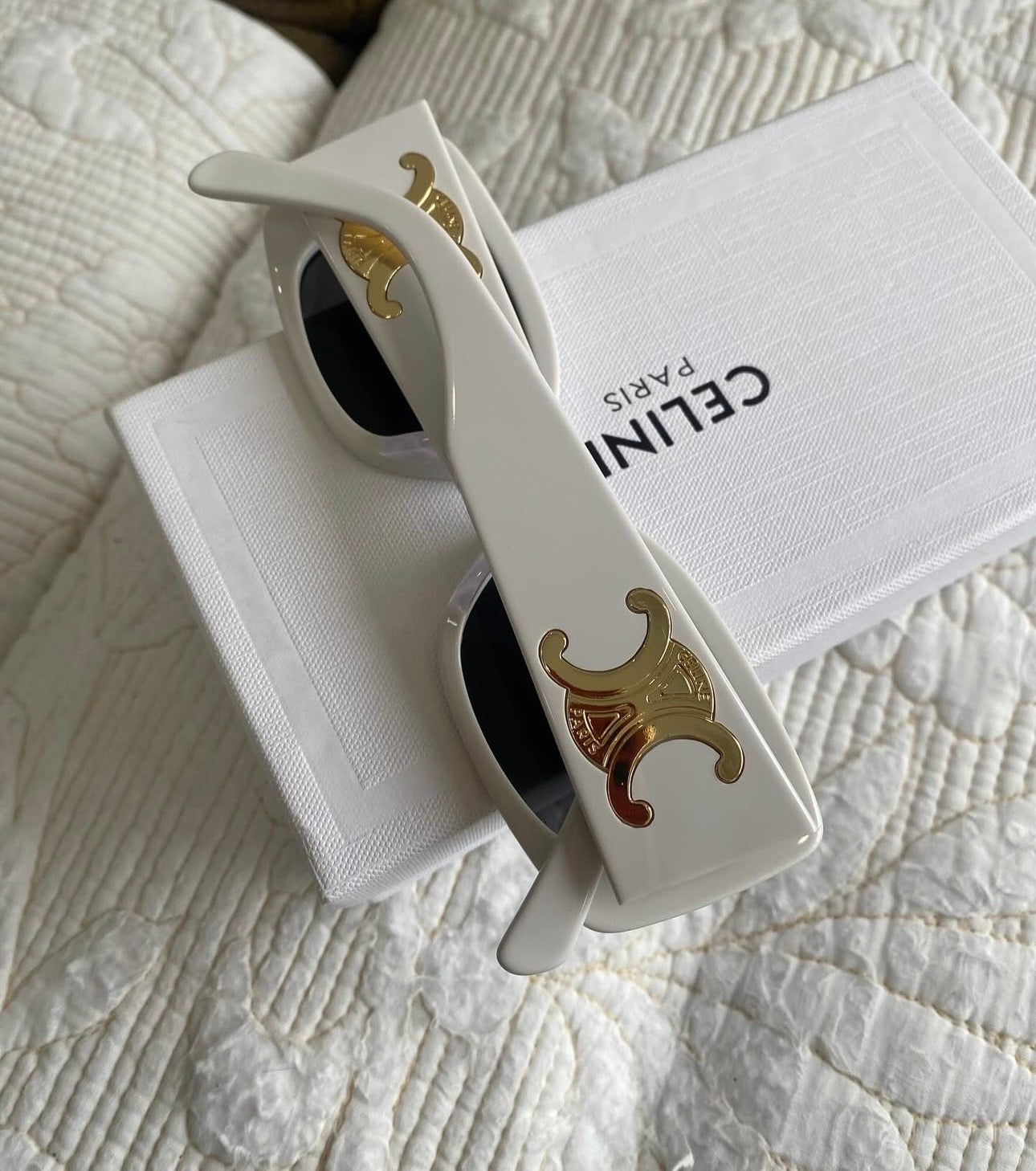 White Gold Celine Sunglasses