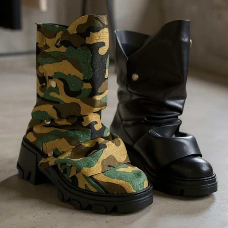 Camo Print Women’s Slouchy Mid-Calf Boot