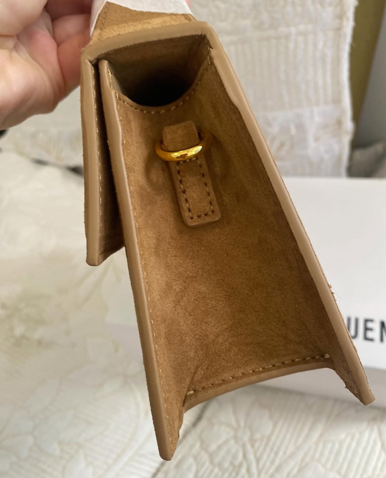 Jacquemus Le Bambino suede shoulder bag