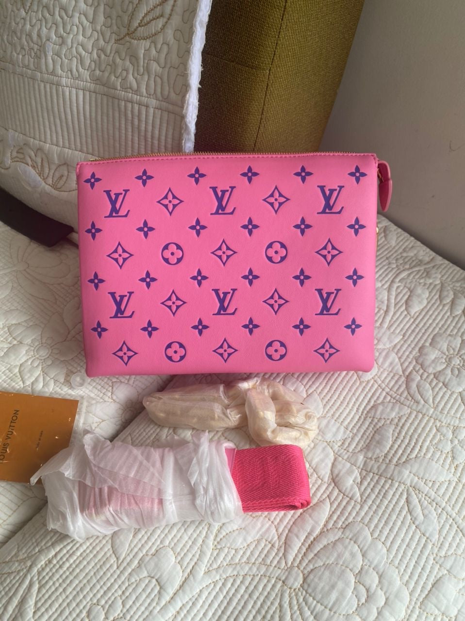 Coussin PM rose + violet