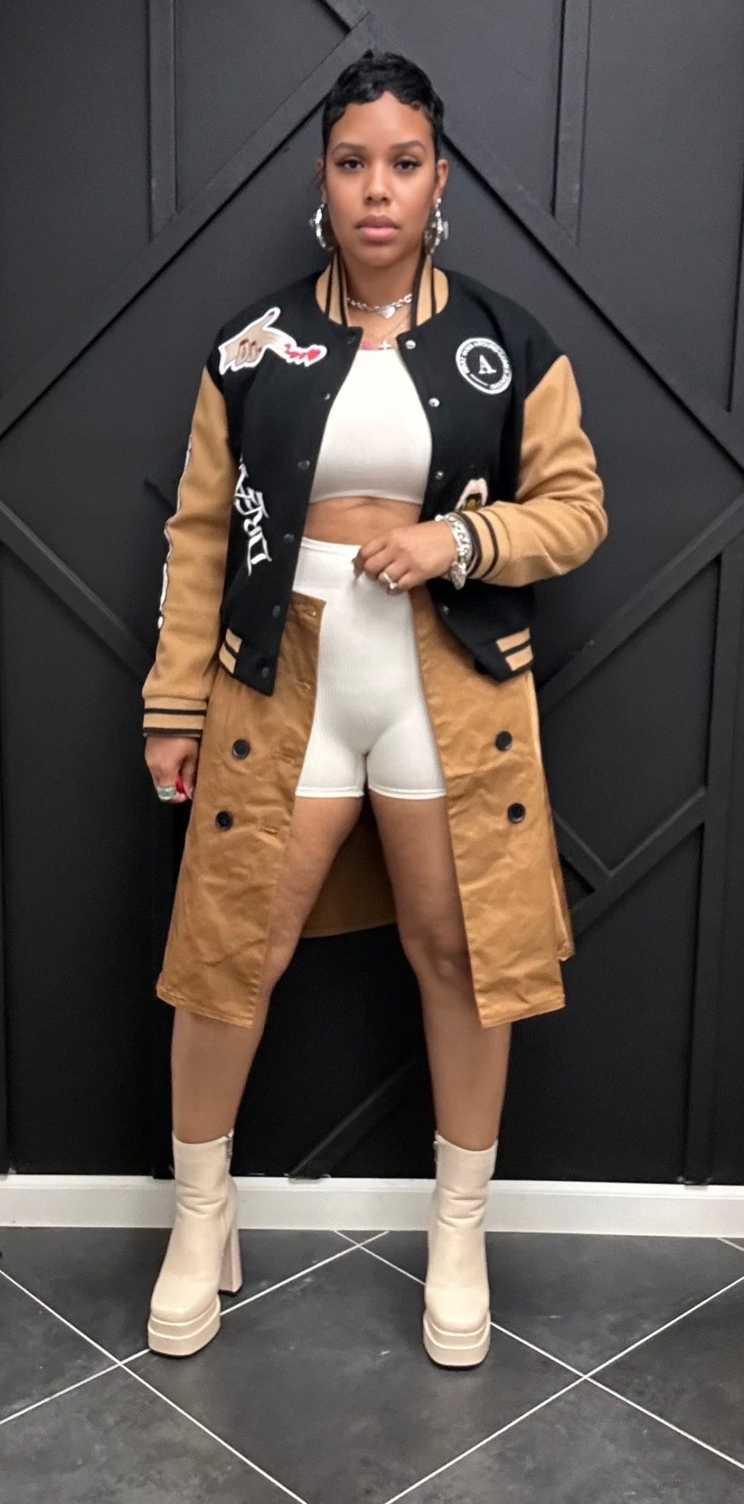 Black Queen | Letterman Coat-Dress