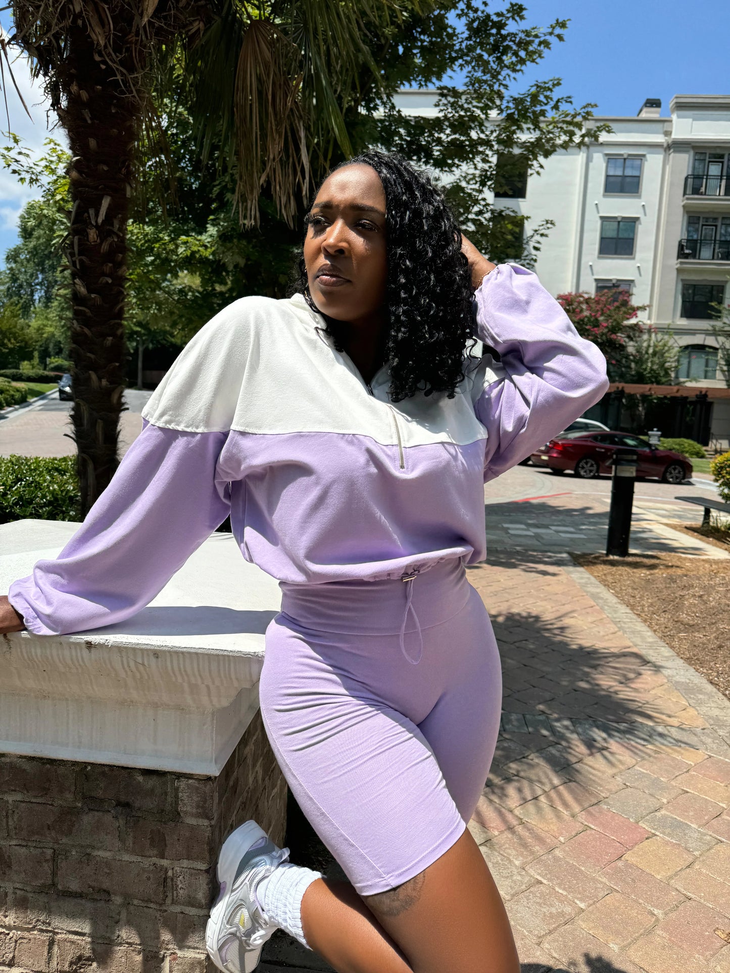 ON MY WAY Biker Shorts 2 Piece Set