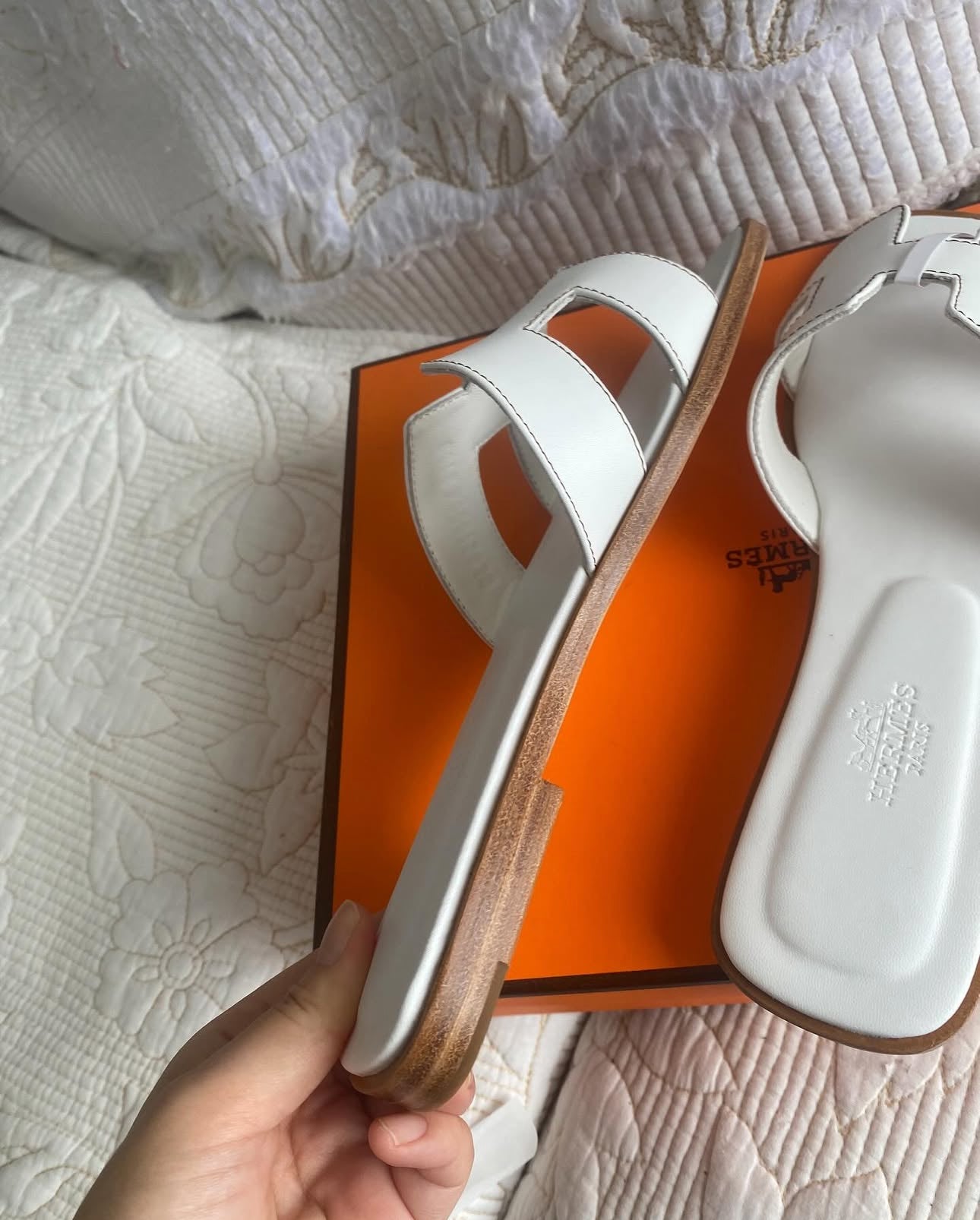 All White Oran Sandals