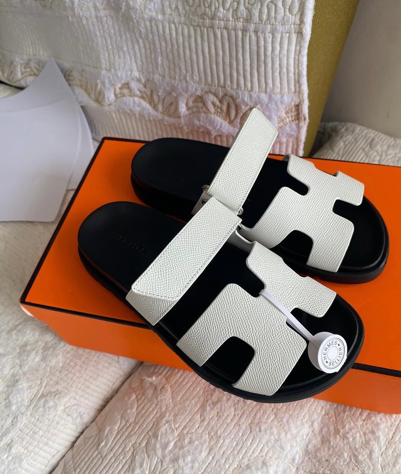 White Chypre Sandals