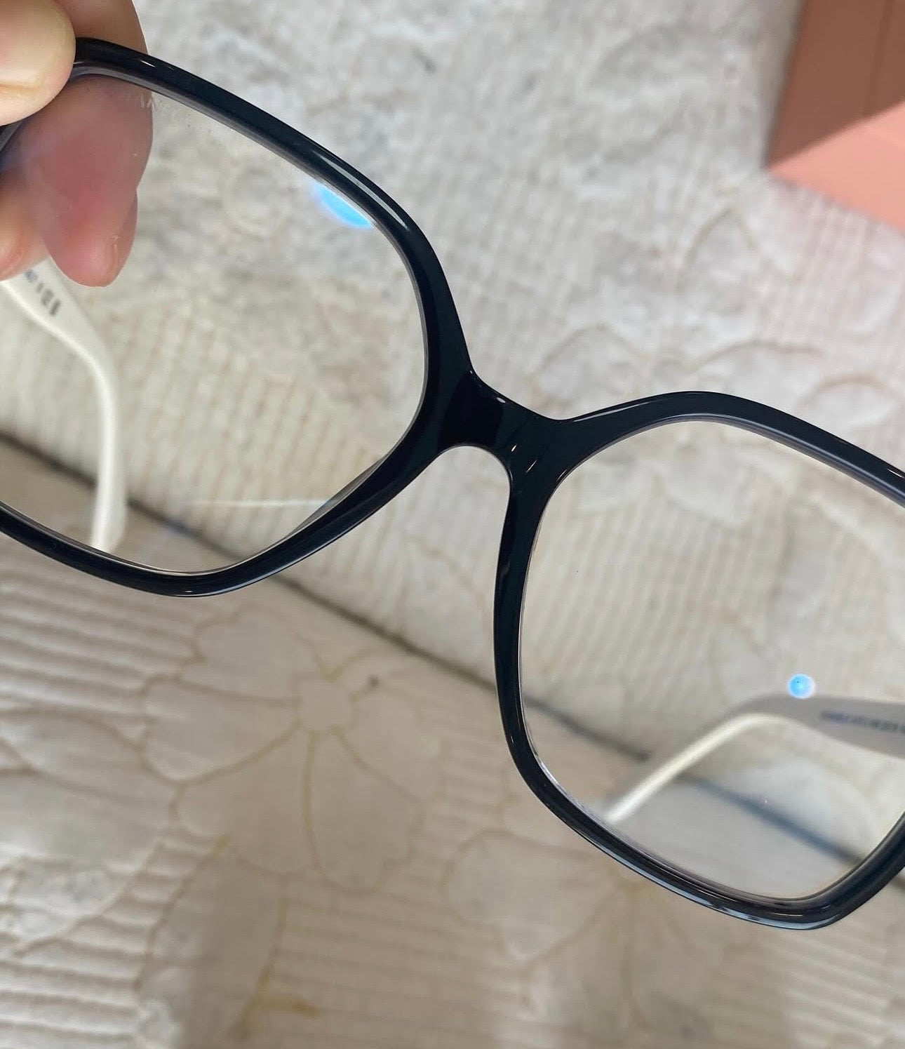 COCO SQUARE EYEGLASSES | Frame: Acetate, Black & White