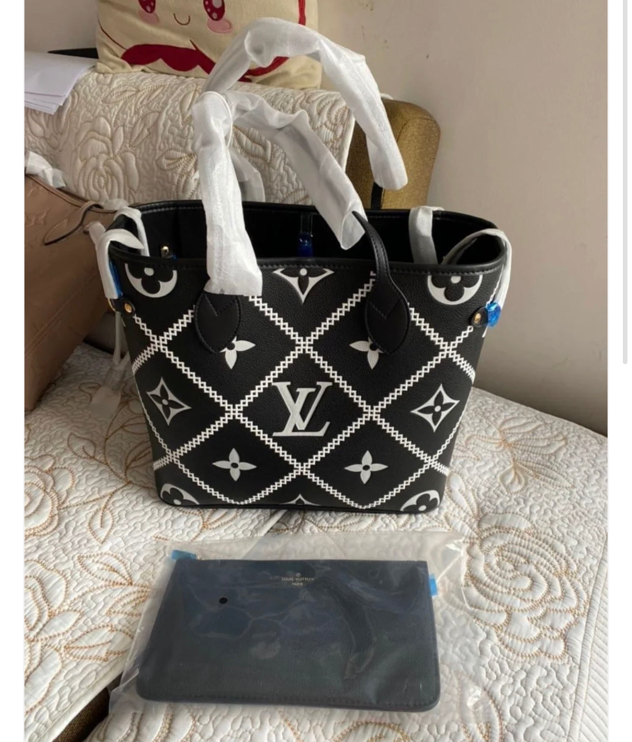 Empreinte Creme Black Neverfull MM avec Pochette
