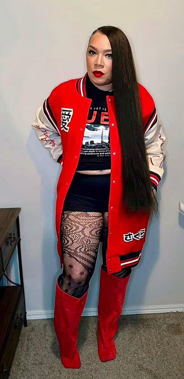 Varsity Statement Longline Letterman Coat