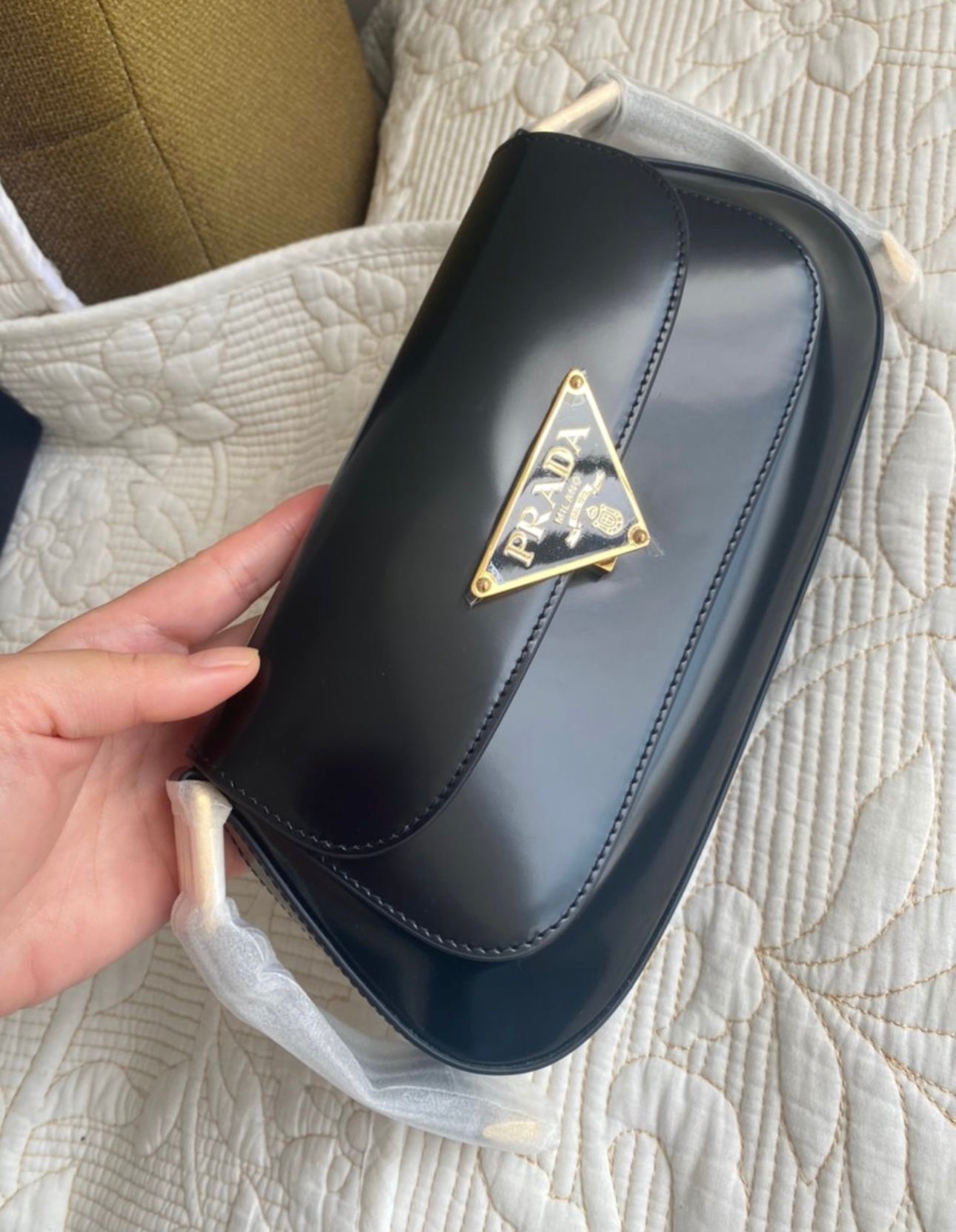 Sac à bandoulière en cuir brossé