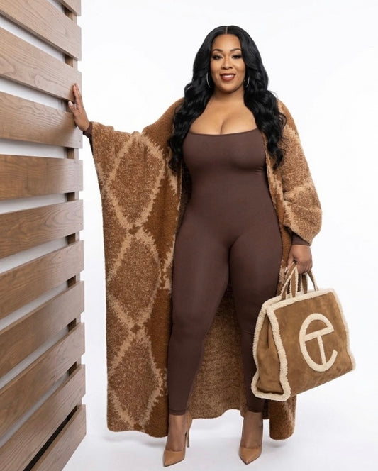 Cool Brown | Cardigan Kimono Duster **PREORDER** SHIPS IN 10-15 BUSINESS DAYS FROM ORDER DATE