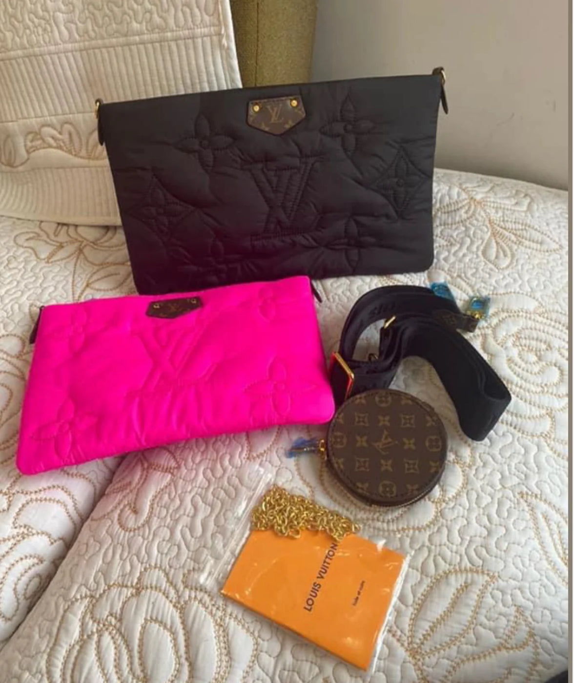 Accessoires Maxi Multi Pochette Noir/Fuchsia