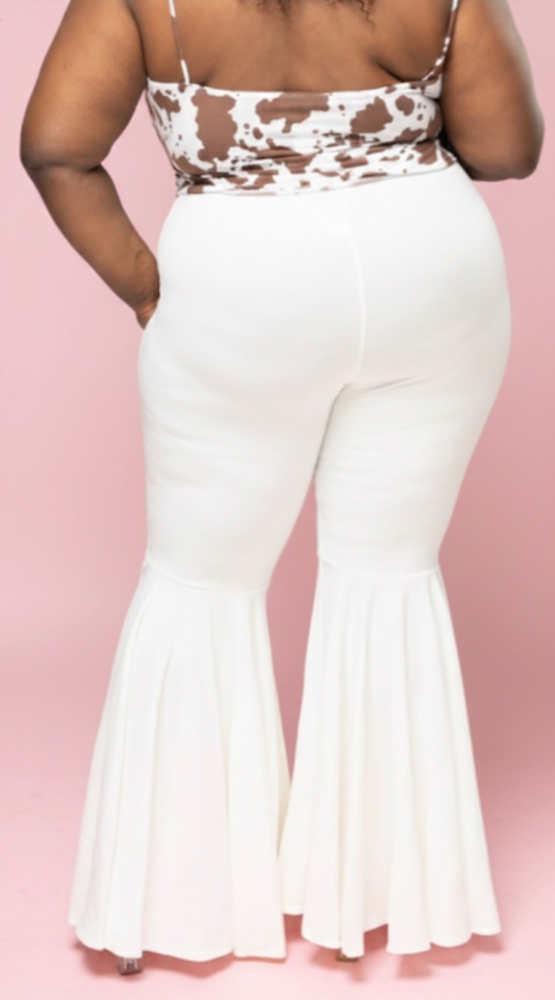 WHITE Hot Tamale Flare Leg Pants (XL 2X 3X) 34in inseam | BEST SELLER!!!