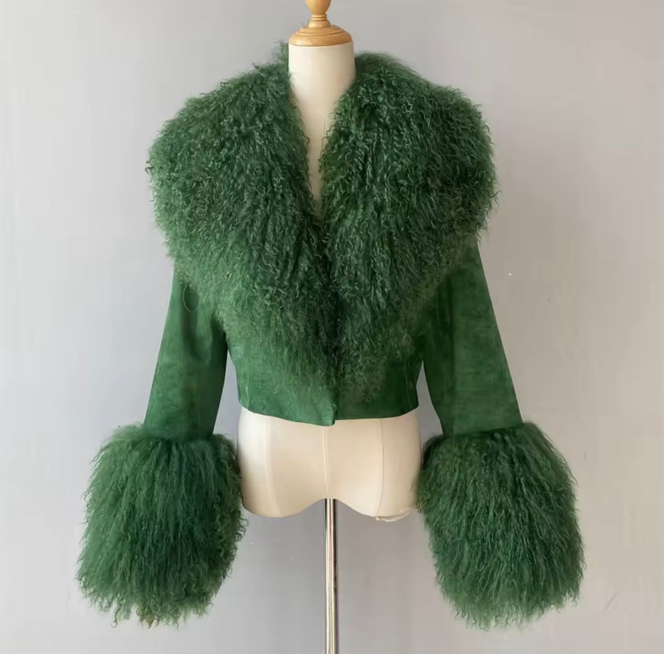 Suede Mongolian Fur Jackets (More Colors) (Preorder) Arrives 15-30 business days from order date