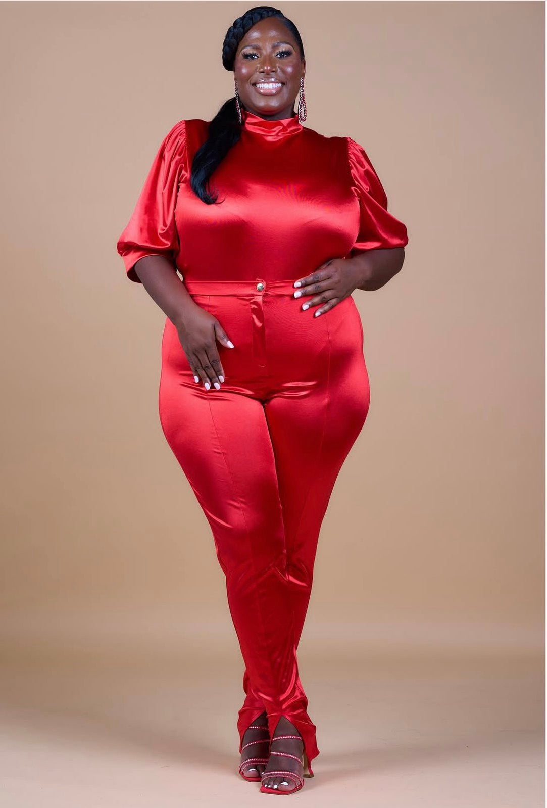 Ready in Red Bodysuit Set