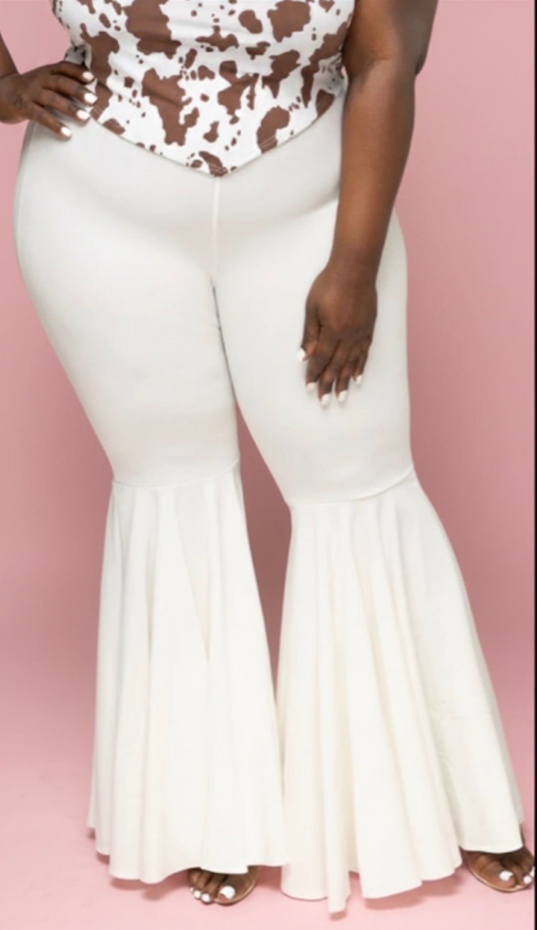 WHITE Hot Tamale Flare Leg Pants (XL 2X 3X) 34in inseam | BEST SELLER!!!