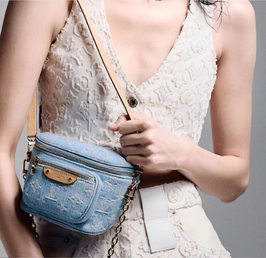 Denim Monogram Mini Bumbag