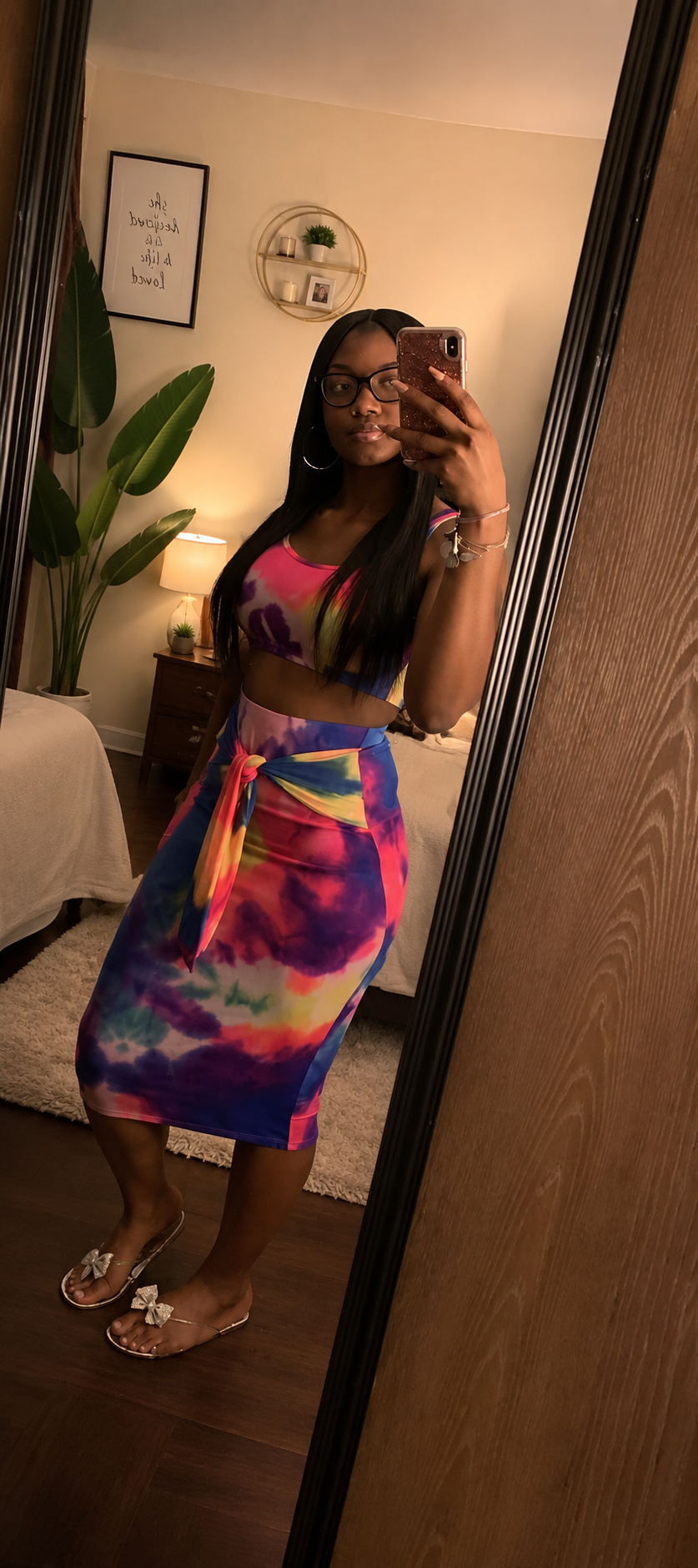 'Pop of Color' Skirt Set | Sz SMALL