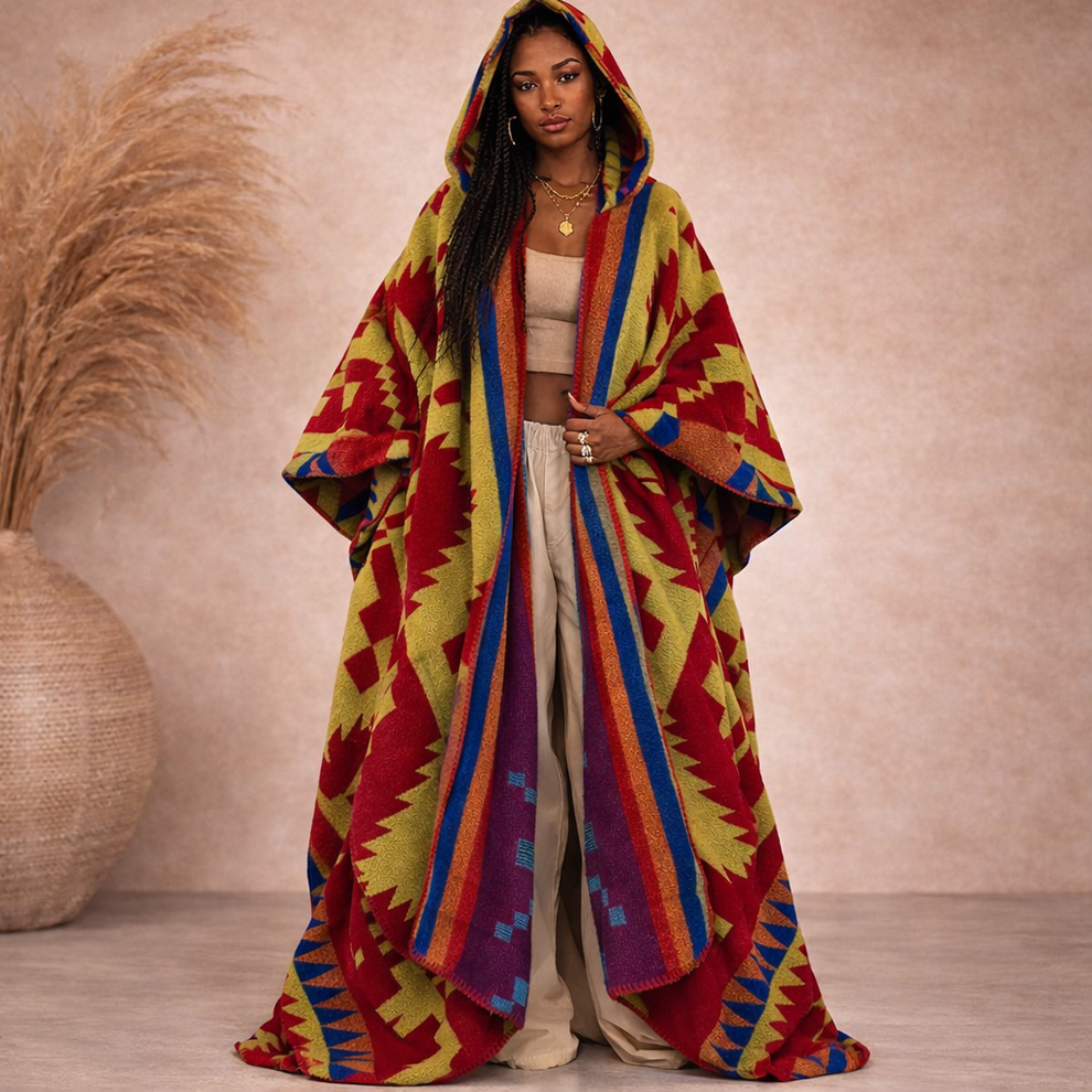 Hooded Culture & Color Kimono Cardigan -- Ships within 10-15 business days from order date