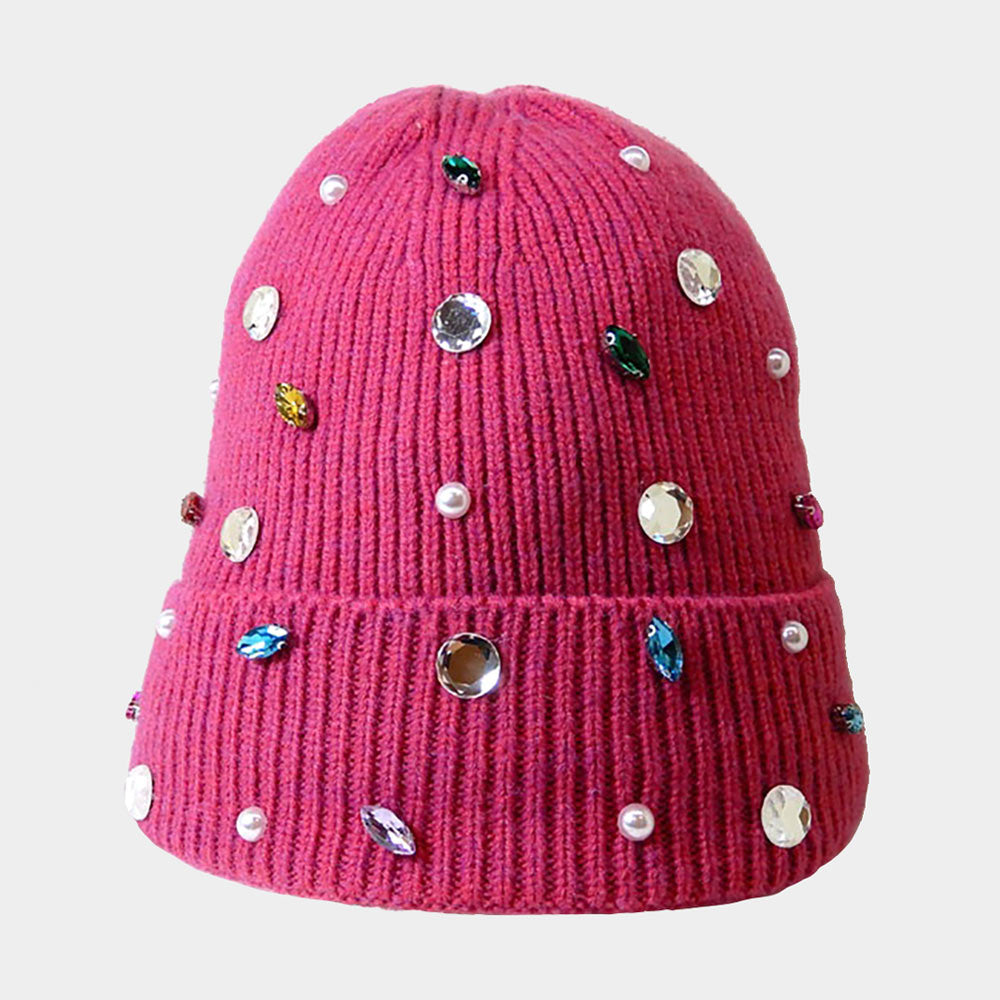 Decked Out Jeweled Beanie | 4 Colors