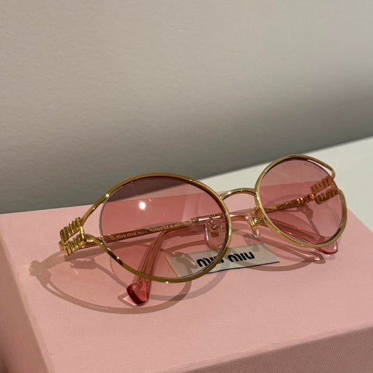 MIUMIU Pink Lens Round Sunglasses