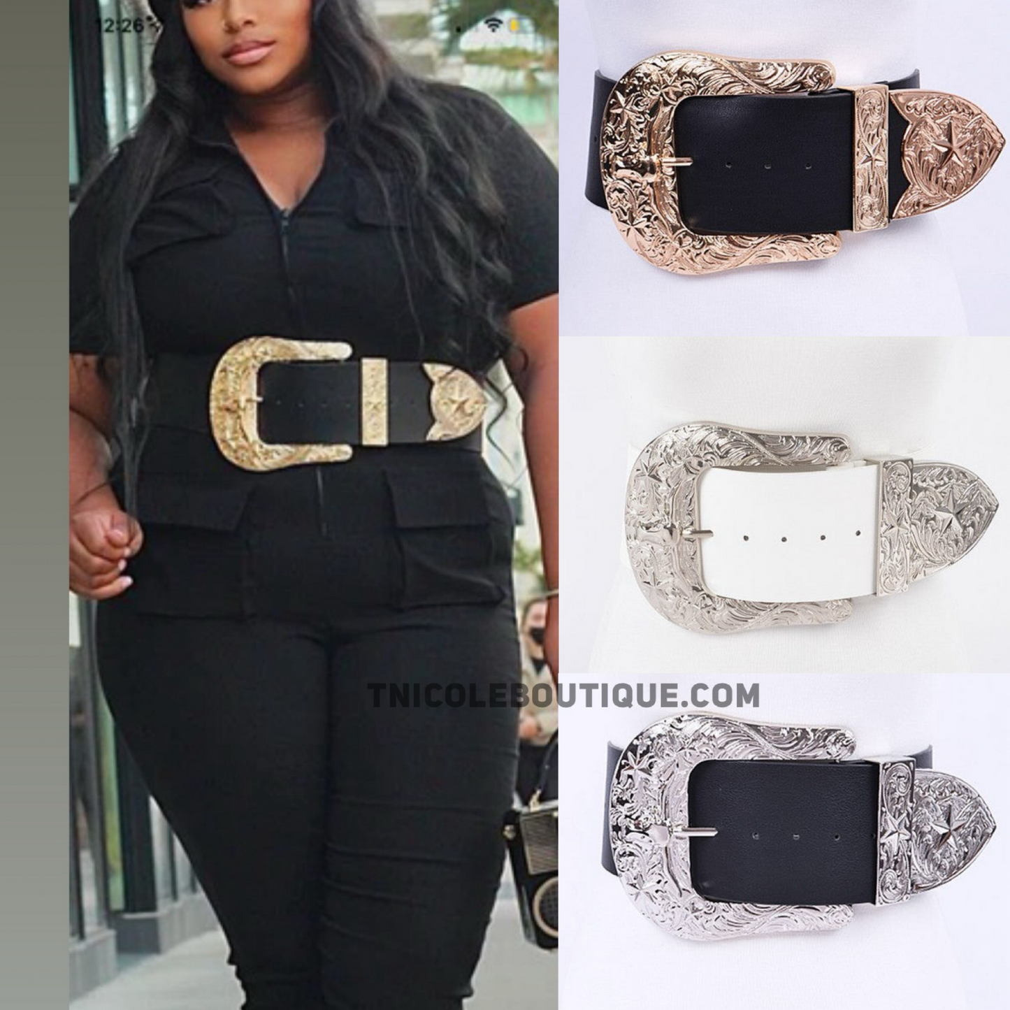 Plus Size Iconic Buckle Statement Belt
 | 3 Colors