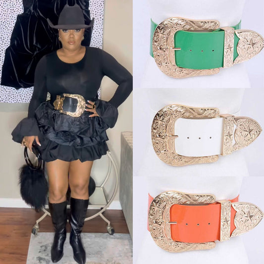 Iconic Buckle Statement Belt | 6 Colors