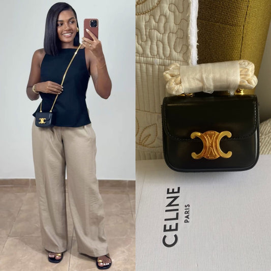 MINI CHAIN CLAUDE IN SHINY CALFSKIN
