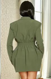 Tailored Utility Blazer Dress