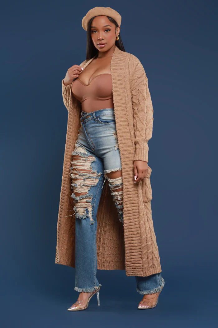 Cable Sweater | Long Cardigan (5 Colors)