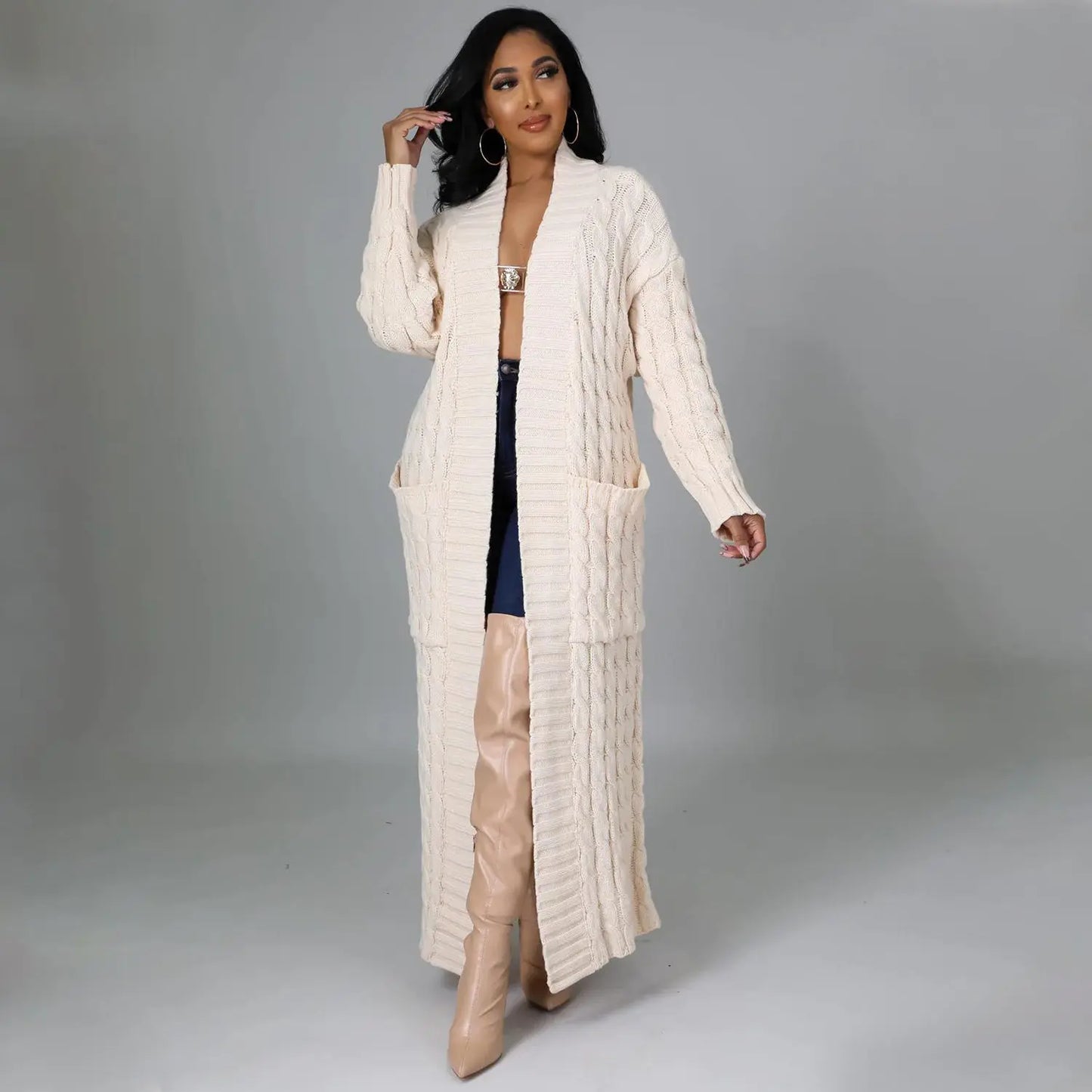 Cable Sweater | Long Cardigan (5 Colors)