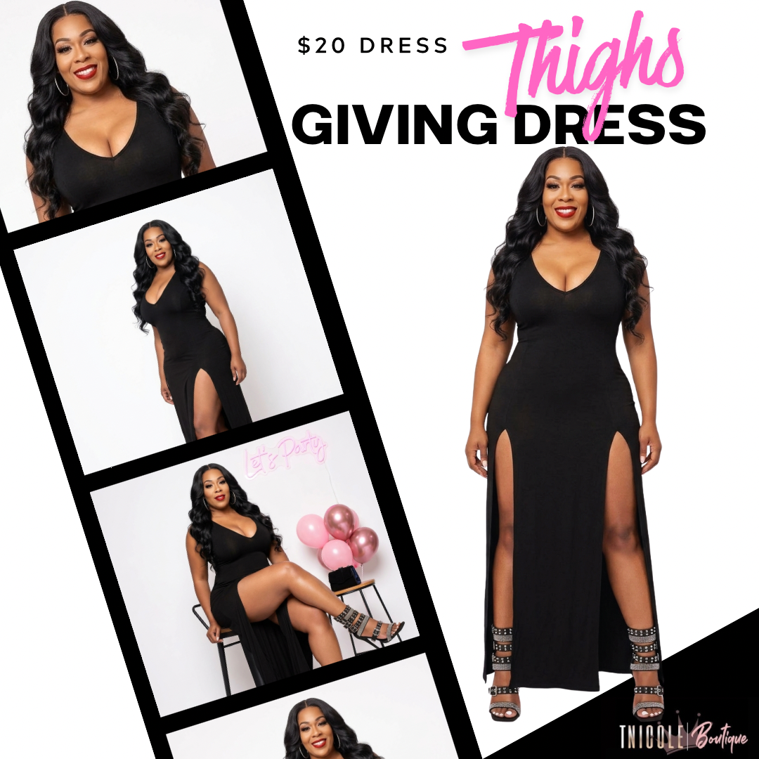 Thighs Giving Dress-4 COLORS SMALL MED LARGE