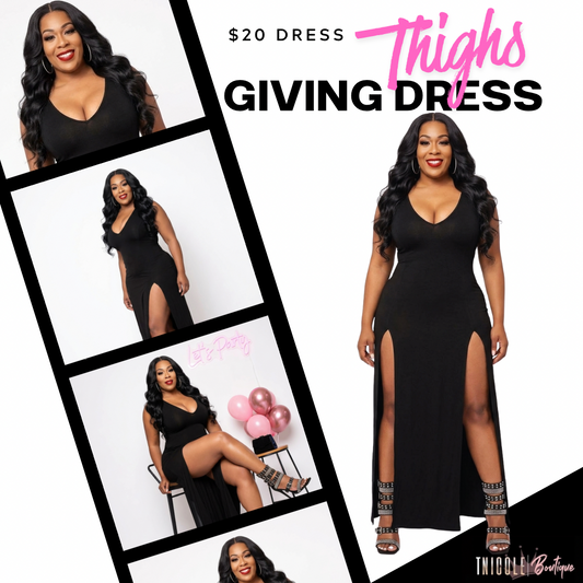 Thighs Giving Dress-4 COLORS SMALL MED LARGE