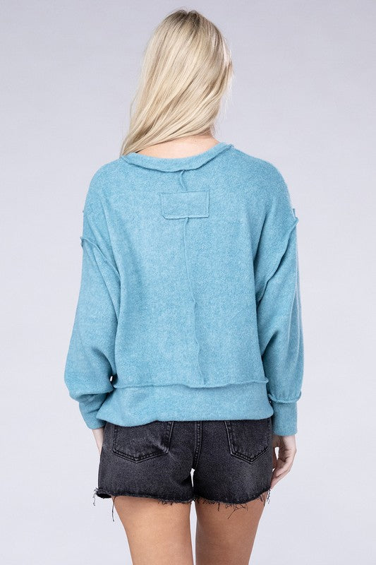 Jersey extragrande Hacci de melange cepillada