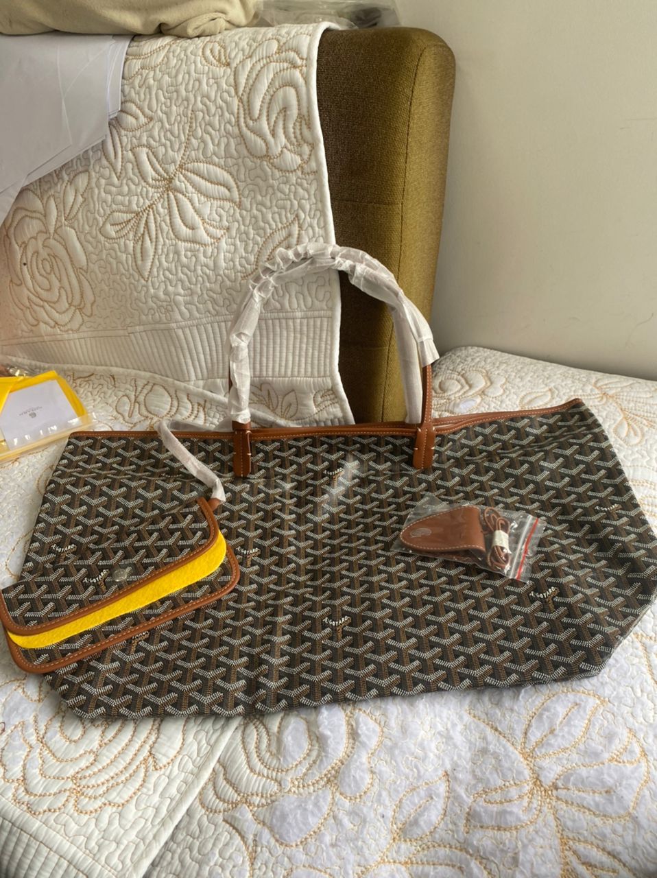 Sac &amp; Pochette Réversible Saint Louis Noir Tan