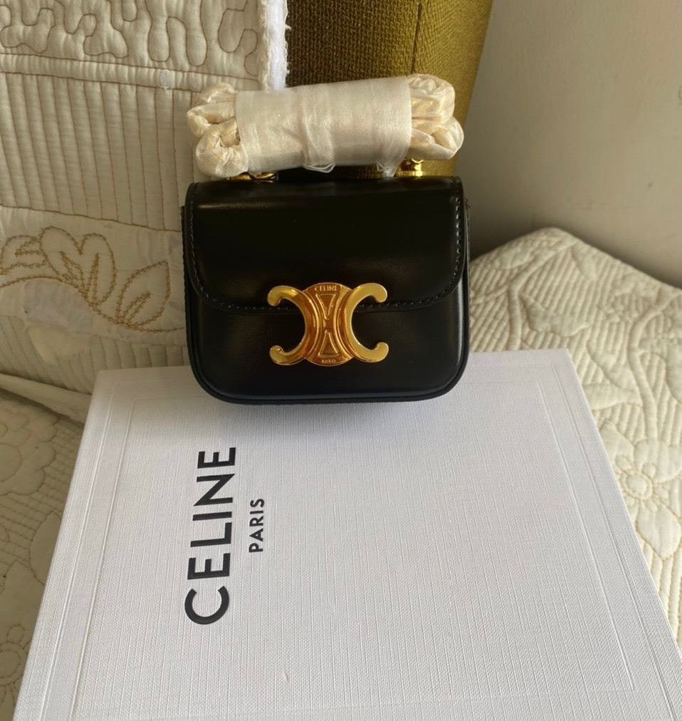 MINI CHAIN CLAUDE IN SHINY CALFSKIN