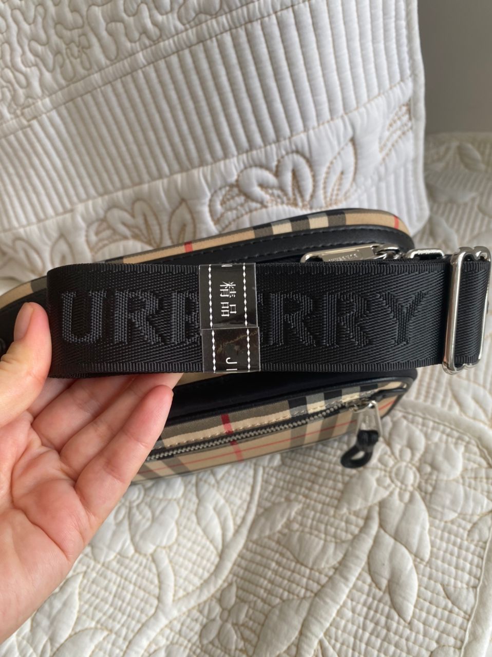 Vintage Check Leather Crossbody Bag